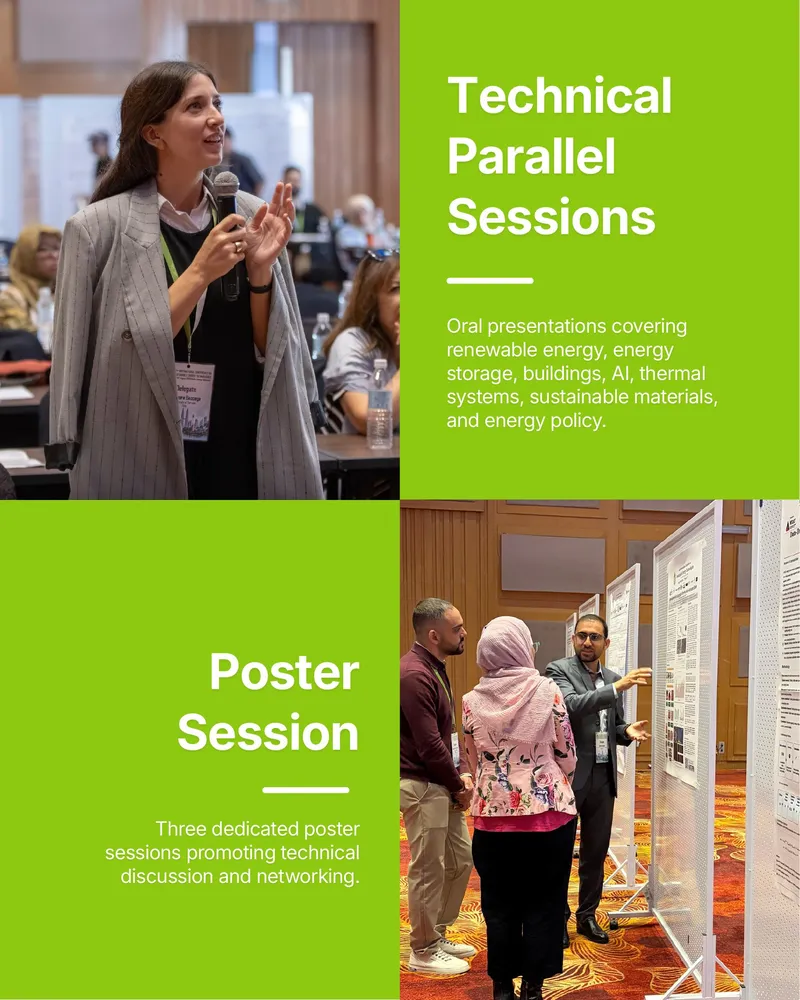 Technical parallel sessions and three dedicated poster sessions