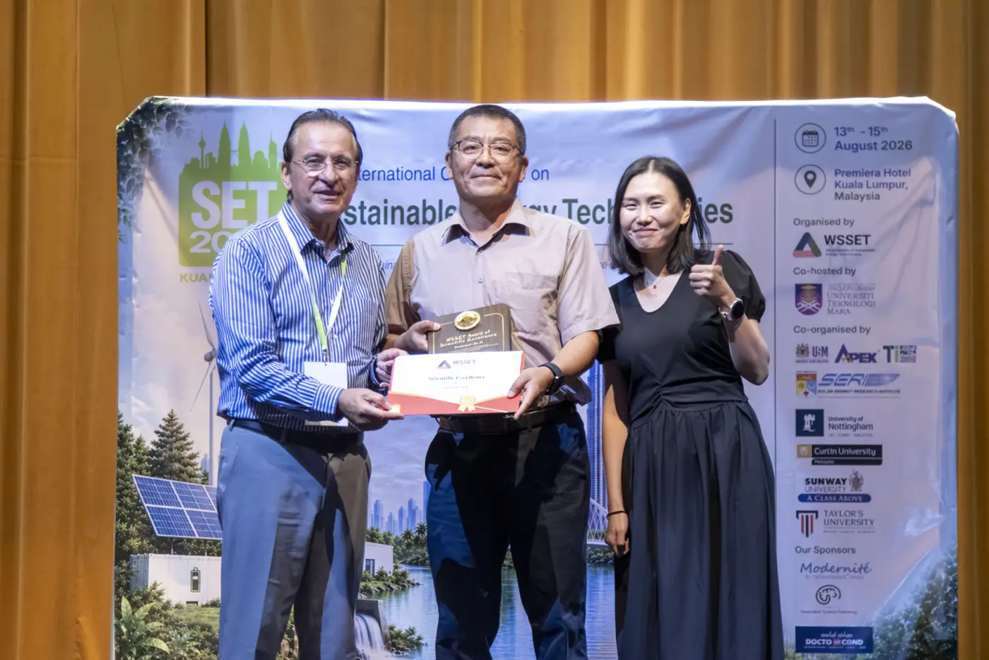 An award presented at the gala dinner